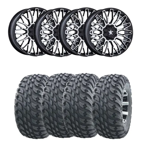 Hjulpakke 35 - Polaris 4x4 - 26"/14" Wanda VS3020,MSA M50 Clubber Sort BM,+10 