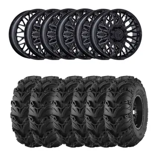 Hjulpakke 39 - Polaris 6x6 Mud Lite 2, MSA M50 Clubber Sort B,+10mm