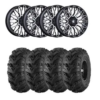 Hjulpakke 40 - Polaris 4x4 Mud Lite 2, MSA M50 Clubber Sort BM,+10