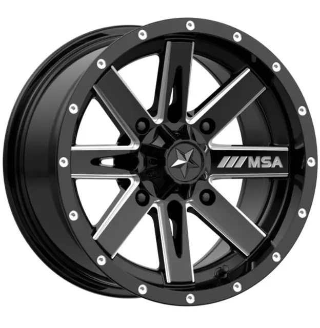 Pigghjulpakke 74 - Japanske 4x4 -26"/14" Wanda VS3020 Storm, MSA M41 Boxer- Sort 