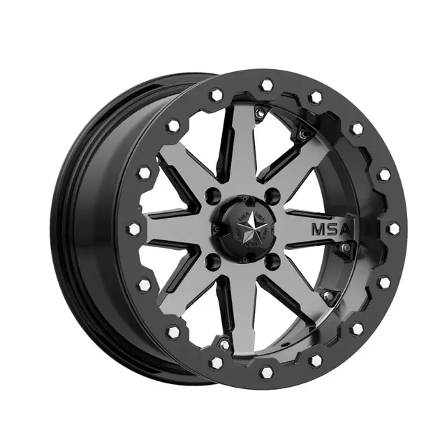 Hjulpakke 84 - Polaris 4x4 - 28"/15'' Wanda P3036 E4, M21 LOK, Gun Metal Grå 