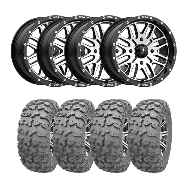 Hjulpakke 89 - Polaris 4x4 - 27"/14" Wanda P3036, MSA M38 Brute, +10mm 