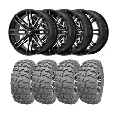 Hjulpakke 92 - Polaris 4x4 - 28&quot;/15&#39;&#39; Wanda P3036 E4, M40 Rouge - Svart/Titan