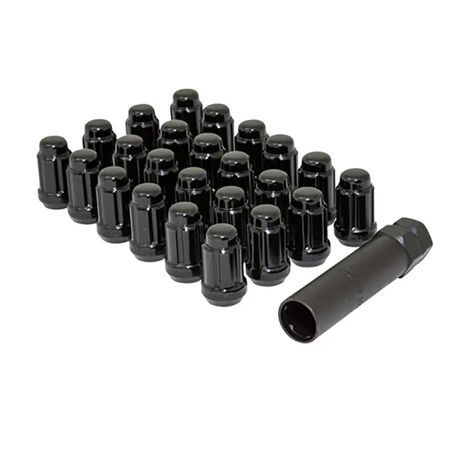 MSA Hjulmutter Sort - M12x1,25 24 stk Gorilla Black, Installasjonssett 