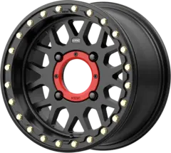 KMC KS235 Grenade BL 14X7 - 4/156, +10mm ATV/UTV Felg - Matt Svart, Beadlock