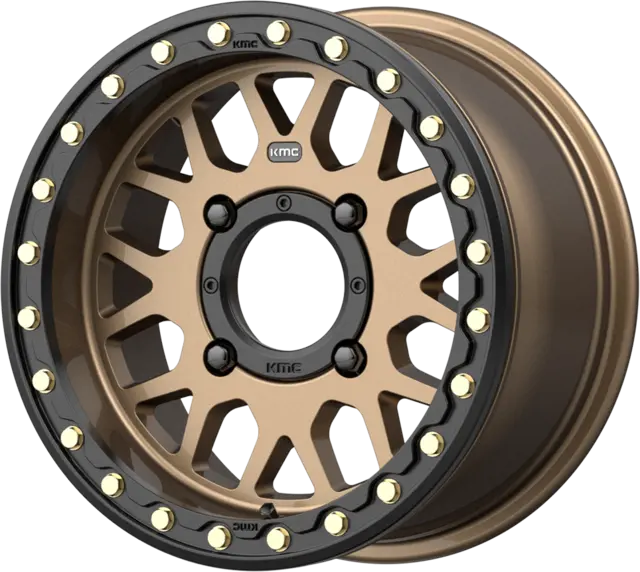 KMC KS235 15X6 - 4/137, +38mm, BL ATV/UTV Felg - Matt Bronse, Beadlock 
