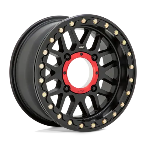 KMC KS235 - 15X7 4/137, +10 ATV/UTV Felg - Matt Sort, Beadlock