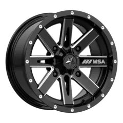 MSA M41 Boxer 14x7 - 4/110, +10mm ATV/UTV Felg - Maskinert/Sort