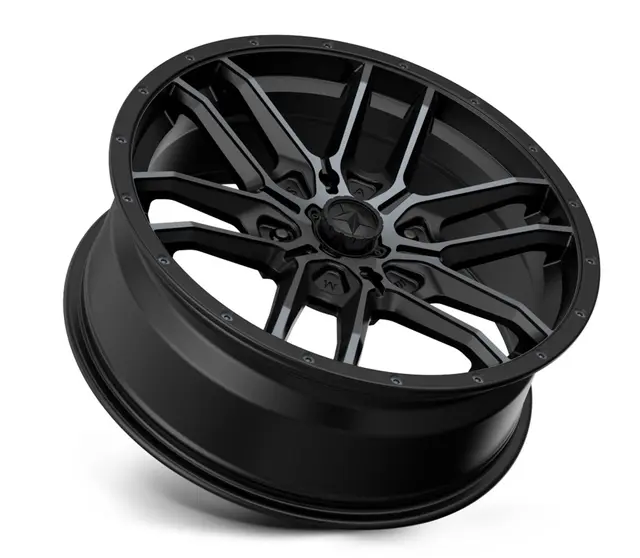 MSA M43 Fang 15x7 - 4/137, +10mm ATV/UTV Felg - Sort Matt/Titanium 