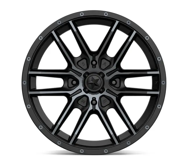 MSA M43 Fang 15x7 - 4/137, +10mm ATV/UTV Felg - Sort Matt/Titanium 