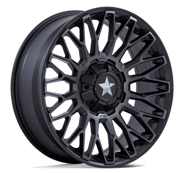 MSA M50 Clubber 15x7 - 4/137/156, +10mm ATV/UTV Felg - Sort Matt 
