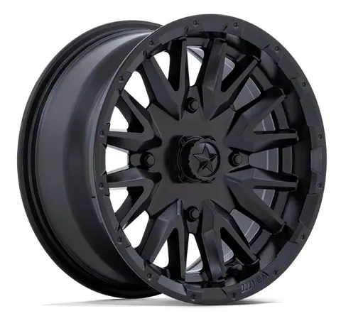 MSA M49 Creed 14/15x7 - 4/110, +10mm ATV/UTV Felg - Sort Matt