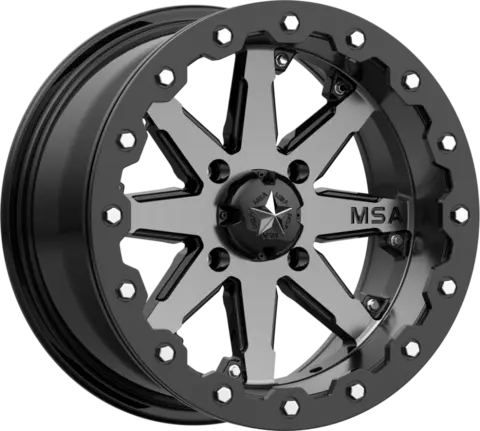 MSA M21 LOK Beadlock - Polaris, 4/156 ATV/UTV Felg - Maskinert/Sort,14/15/16"