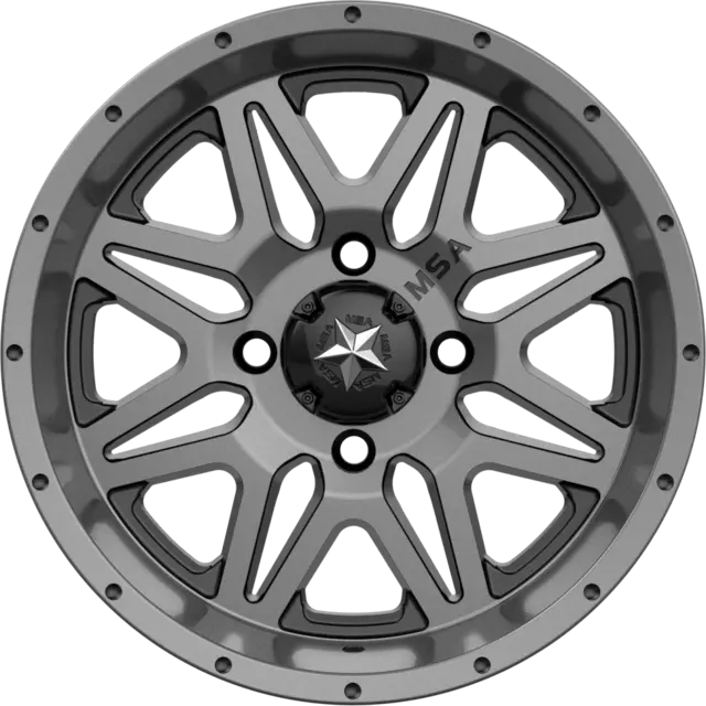 MSA M26 Vibe 14x7 - 4/156, +0mm ATV/UTV Felg - Mørk Grå 