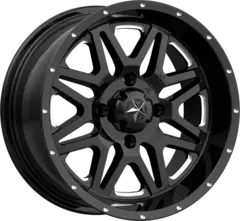 MSA M26 Vibe 16x7 - 4/156, +0mm ATV/UTV Felg - Blank Sort/Maskinert