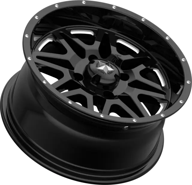 MSA M26 Vibe 16x7 - 4/156, +0mm ATV/UTV Felg - Blank Sort/Maskinert 