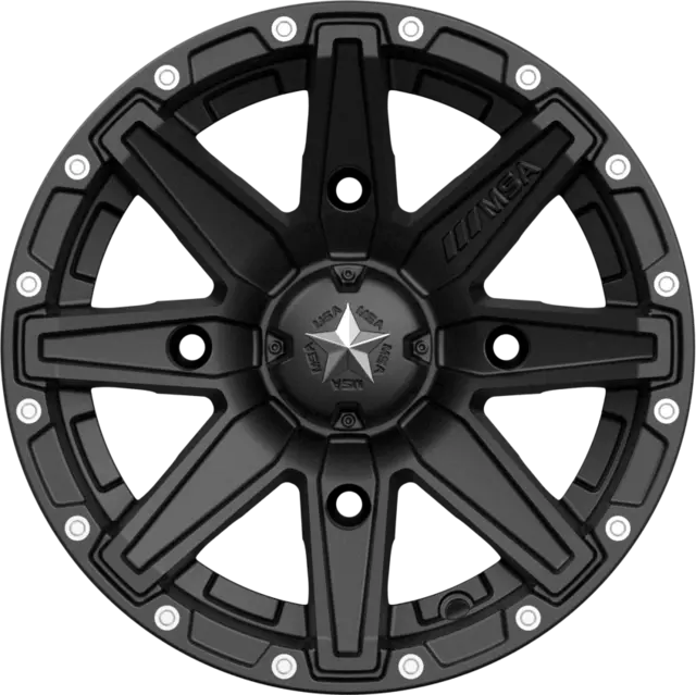 MSA M33 Clutch 14x7 - 4/137, +10mm ATV/UTV Felg - Sort/Maskinert 