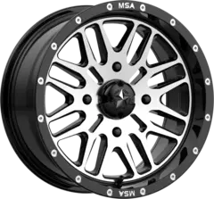 MSA M38 Brute 15x7 - 4/156, +10mm ATV/UTV Felg - Maskinert/Sort