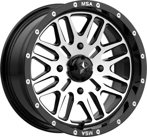 MSA M38 Brute - Polaris, 4/156 ATV/UTV Felg - Maskin/Sort, 14/15/16/18"