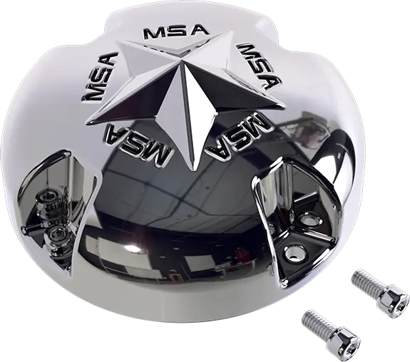 MSA Senterkopper - Bolt-On Wheel Cap Star, Chrome 