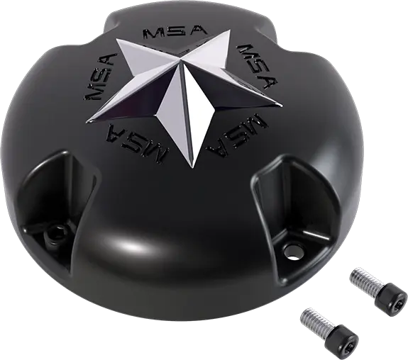 MSA Senterkopper - Bolt-On Wheel Cap Star, Svart Matt 