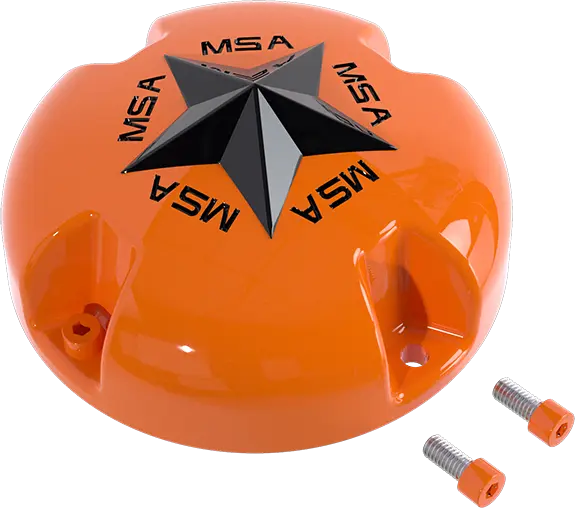 MSA Senterkopper - Bolt-On Wheel Cap Star, Oransje 