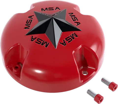 MSA Senterkopper - Bolt-On Wheel Cap Star Rød