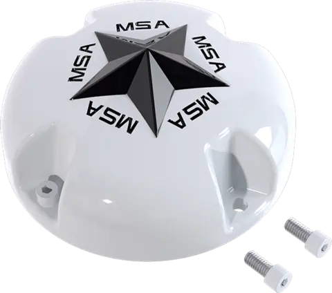 MSA Senterkopper - Bolt-On Wheel Cap Star, Hvit