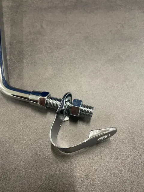 Speil Universal M10 m/klemme Sort plast/Chrome 