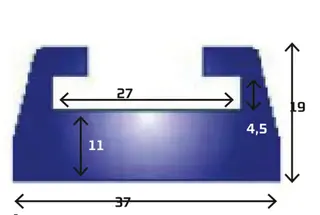 Sleide Profil 28, 178cm Sort - BRP Profil 28, Sort