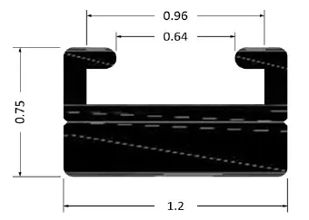 Sleide Yamaha Snøscooter 66''/168cm Sort Profil 20, Selges i stk 