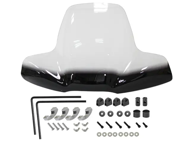 ATV Vindrute Universal - Klar, 4 mm H52cm, B90cm, Monteringssett inkl. 