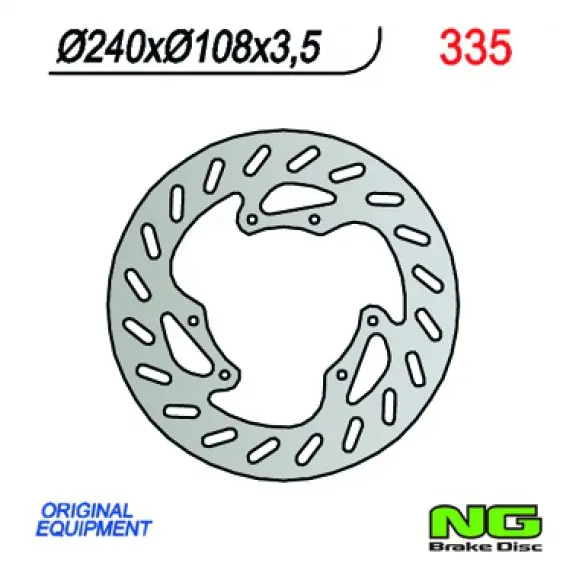 Bremseskive 335 NG Brake Disc Yamaha 50 DT/125 XT R, Motorhispania 50 