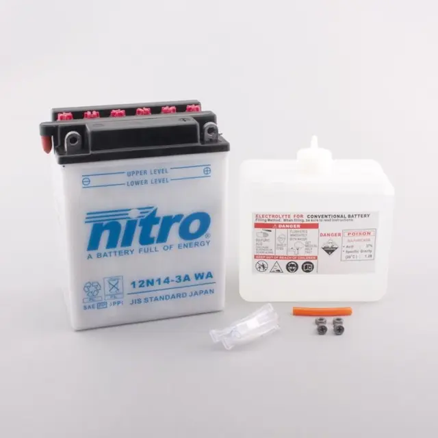 Nitro 12N14-3A - 12V ATV/MC/Snøscooter Batteri