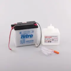 Nitro 6N4B-2A - 6V ATV/MC/Sn&#248;scooter Batteri 6V, 4Ah, 102x48x96, Syrepakke