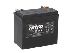 Nitro HVT 05 - 12V ATV/MC/Sn&#248;scooter Batteri 12V, 22Ah, 173x98x155, Forsegl. AGM GEL