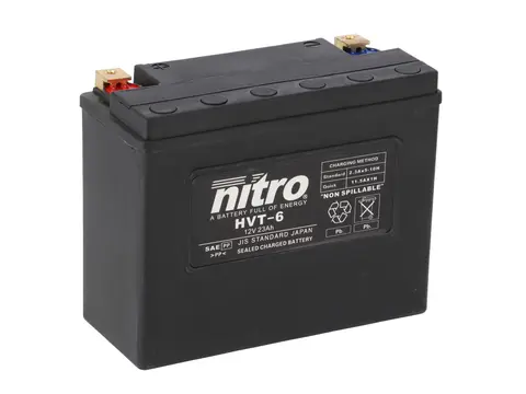 Nitro HVT 06 - 12V ATV/MC/Snøscooter Batteri 12V, 23Ah, 203x88x162, Forsegl. AGM GEL
