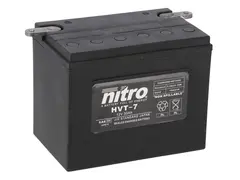 Nitro HVT 07 - 12V ATV/MC/Sn&#248;scooter Batteri 12V, 30Ah, 203x130x165, Forseg. AGM GEL