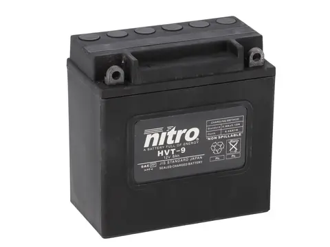 Nitro HVT 09 - 12V ATV/MC/Snøscooter Batteri 12V, 8Ah, 136x75x134, Forseglet AGM GEL