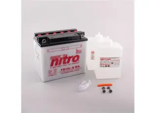 Nitro YB16L-B - 12V ATV/MC/Sn&#248;scooter Batteri 12V, 19Ah, 175x100x155, Syrepakke