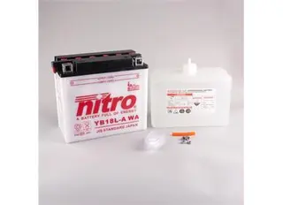 Nitro YB18L-A - 12V ATV/MC/Sn&#248;scooter Batteri 12V, 18Ah, 180x90x162, Syrepakke