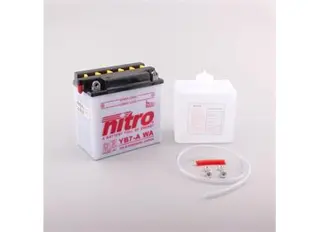 Nitro YB7-A - 12V ATV/MC/Sn&#248;scooter Batteri 12V, 8Ah, 135x75x133, Syrepakke