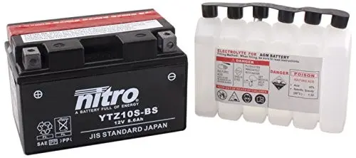 Nitro YTZ10S-BS - 12V ATV/MC/Snøscooter Batteri