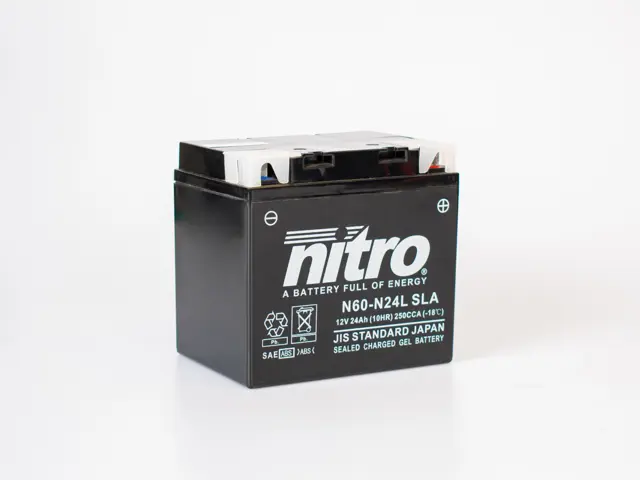 NITRO N60-N24L SLA GEL AGM closed 12V, 24Ah, 183x124x170, Forsegl. AGM GEL 
