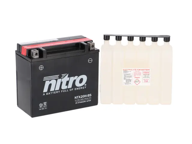 Nitro YTX20H-BS - 12V ATV/MC/Snøscooter Batteri