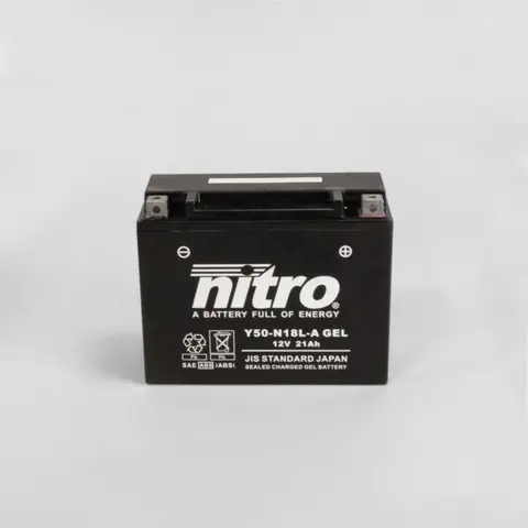 Nitro Y50-N18L-A - 12V ATV/MC/Snøscooter Batteri 12V, 20Ah, 205x90x162, Forsegl. AGM GEL
