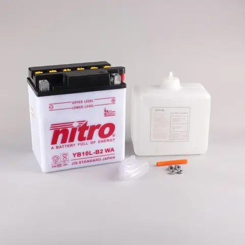 Nitro YB10L-B2 - 12V ATV/MC/Snøscooter Batteri 12V, 11Ah, 135x90x145, Syreflaske