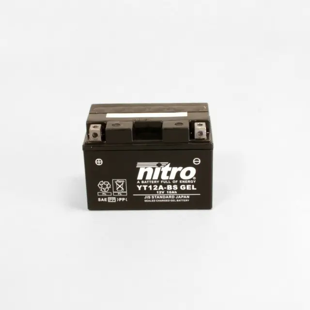 Nitro YT12A-BS - 12V ATV/MC/Snøscooter Batteri