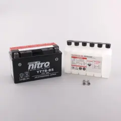 Nitro N-YT7B-BS - 12V ATV/MC/Sn&#248;scooter Batteri 12V, 6.5Ah, 150x93x65, Syreflaske AGM