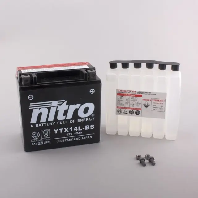 Nitro YTX14L-BS - 12V ATV/MC/Snøscooter Batteri